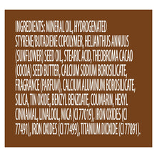 Vaseline Golden Hour Glow ingredients panel close-up text on brown label