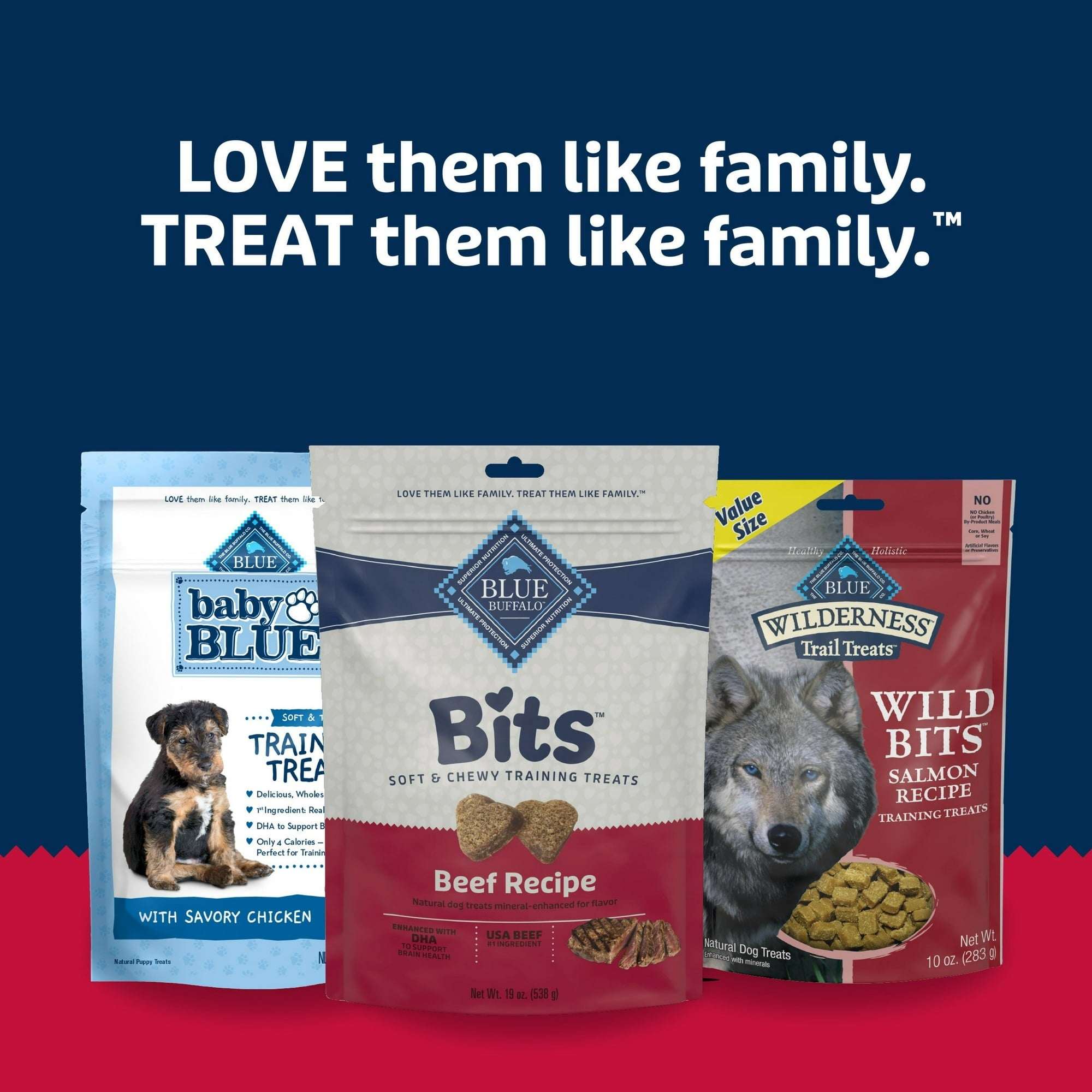Blue Buffalo Bits Soft Dog Treats for Training, Made With Natural Ingredients & Enhanced with DHA, Beef Recipe, 19-oz Bag