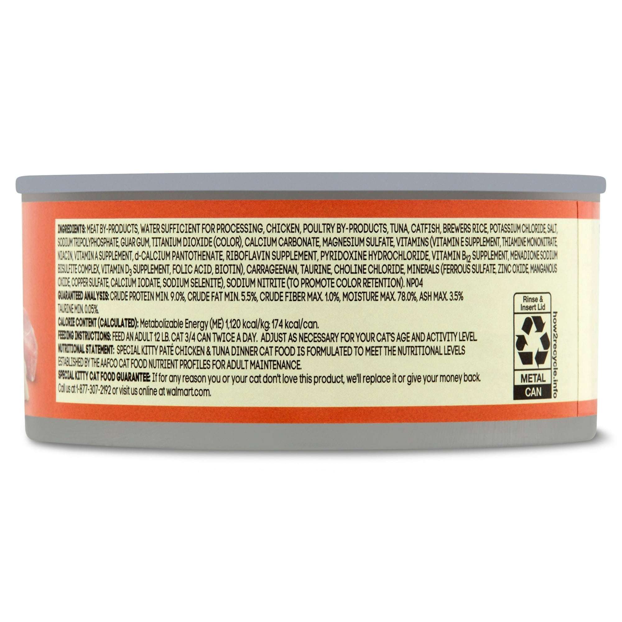 (24 pack) Special Kitty Chicken & Tuna Dinner Pate Wet Cat Food, 5.5 oz Can