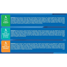 Back label panel with ingredients text for 9Lives paté favorites cat food