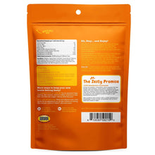 Zesty Paws training bites pouch back panel with ingredient and promise info
