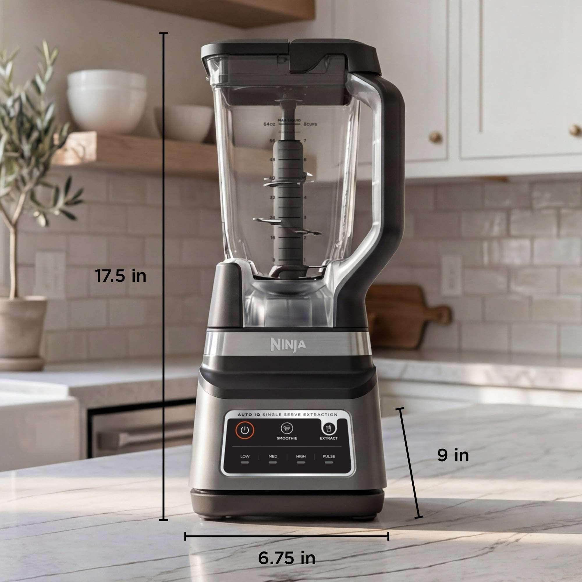 Ninja Professional Plus DUO 72-Oz Blender, Smoothies, Ice Crush, 2 Auto-iQ Preset Programs, 4 Speeds, 1400PW, BN750