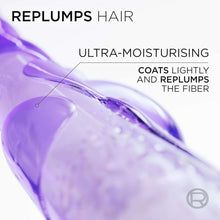 Purple shampoo gel close-up with droplet texture