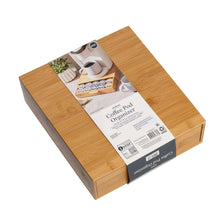 Natural bamboo k-cup organizer box with coffee organizer insert and side opening