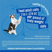 Wet cat food feeding chart for adult cats: 1 to 1-1/4 oz per pound daily