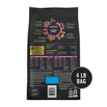 Purina Pro Plan Sensitive Skin & Stomach 4 lb bag back label, made in U.S.