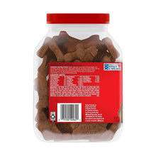 Milk-Bone Soft & Chewy dog treats jar with back label and brown bone treats