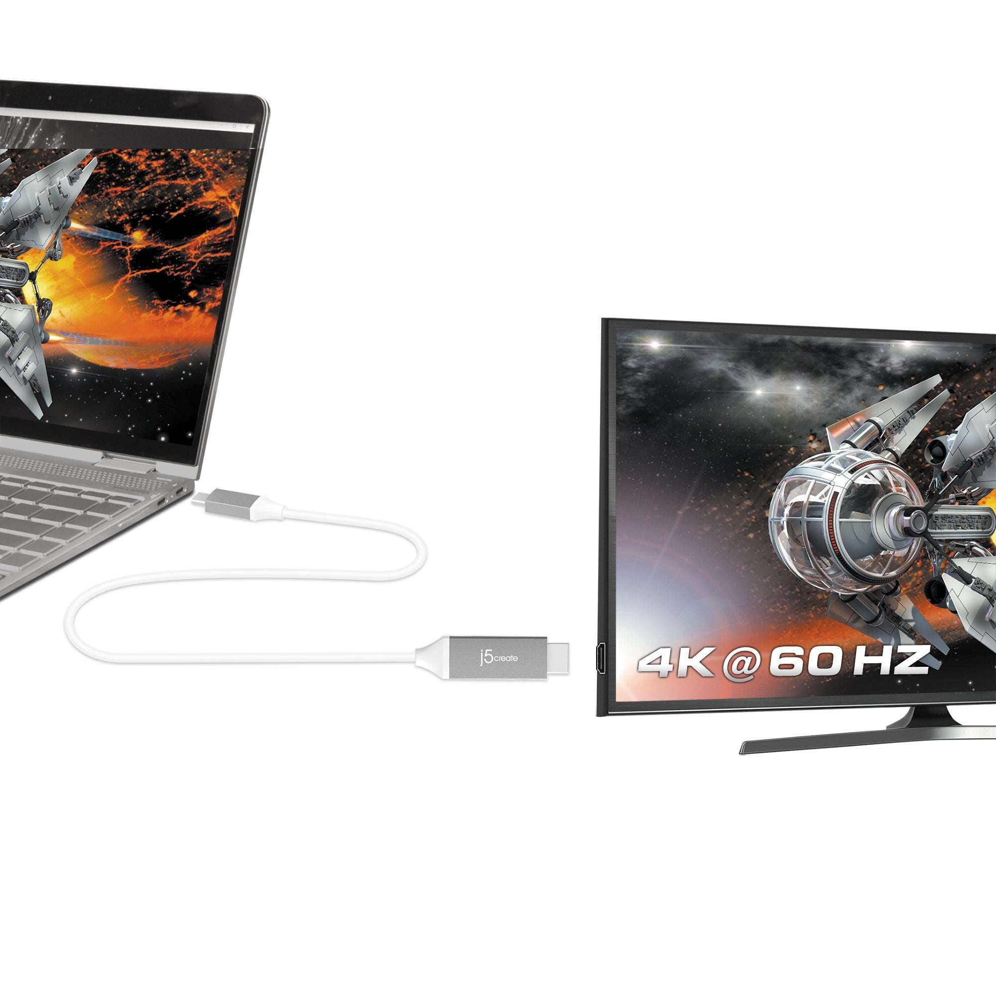 j5create USB-C to 4K HDMI Computer Cable, JCC153G