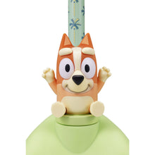 3D dog character head topper on light green 3-wheel toddler kick scooter
