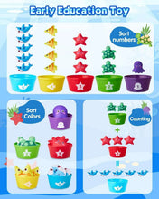 Early education cloth fishing game mat with numbered cups and sea animal pieces