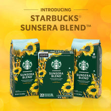 Starbucks Sunsera Blend coffee bags and Keurig box, green sunflower design