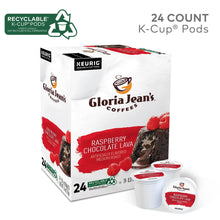 Gloria Jean's coffee K-Cup pod pack with pods, Raspberry Chocolate Lava, 24 count
