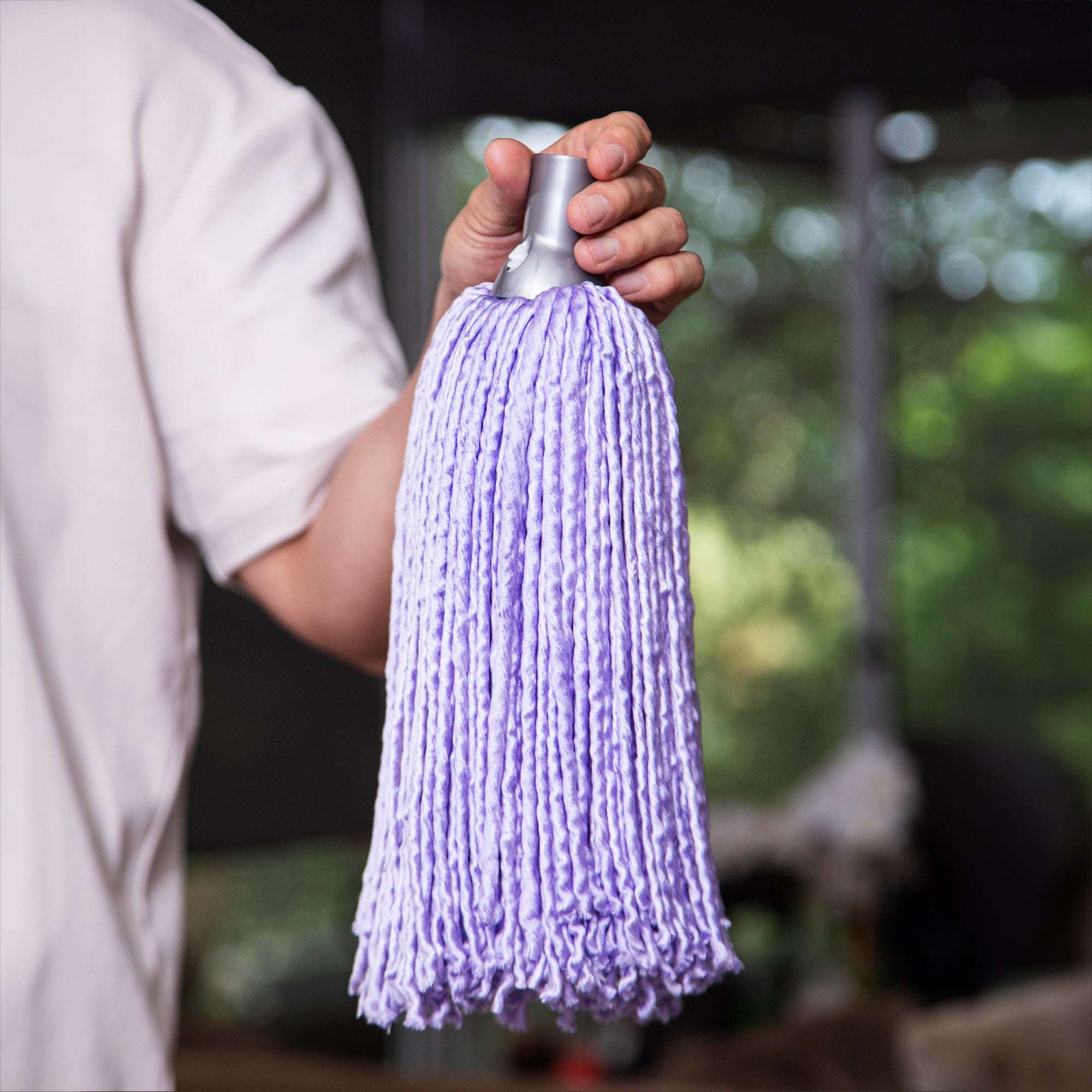 Reynera Microfiber Screw-in Strip Mop Head Refill, Lavender, 1 Count