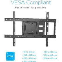 Full-motion TV wall mount kit, black VESA-compatible mounting plate and arms