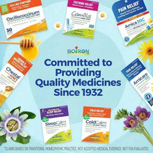 Boiron quality medicines collage with multiple homeopathic boxes and tubes