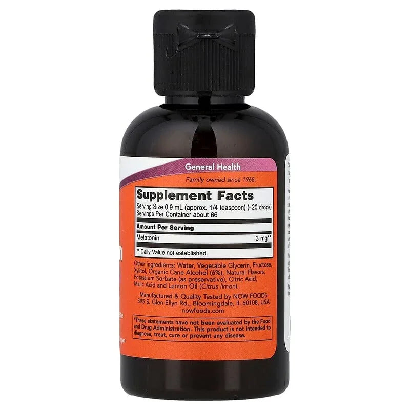 NOW Foods, Liquid Melatonin, 2 fl oz (59 ml)