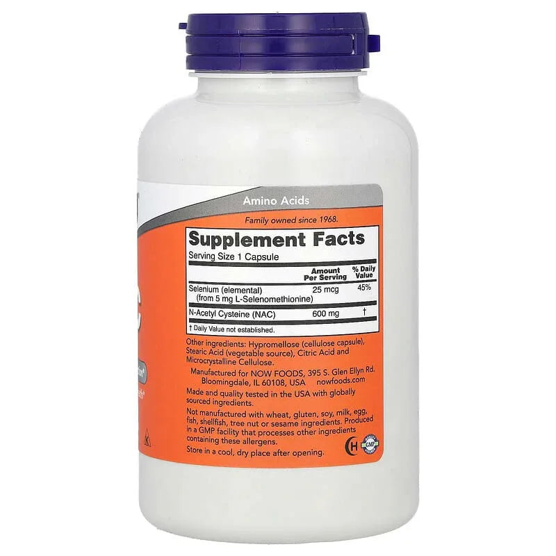 NOW Foods, NAC With Selenium, Capsules