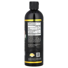 Organic MCT oil bottle back with Supplement Facts label and ingredients text.