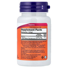 NOW Foods, Vitamin A, 3,000 mcg (10,000 IU), 100 Softgels - USA MEGA SHOP