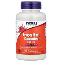 NOW Inositol capsules bottle, 500 mg, 100 veg capsules