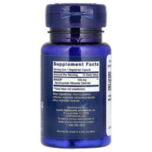 NAD+ Cell Regenerator supplement facts label for 100 mg vegetarian capsules