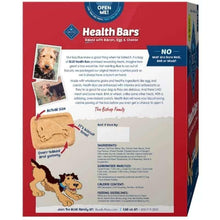 Back of baked dog treat biscuits box with serving and ingredients info