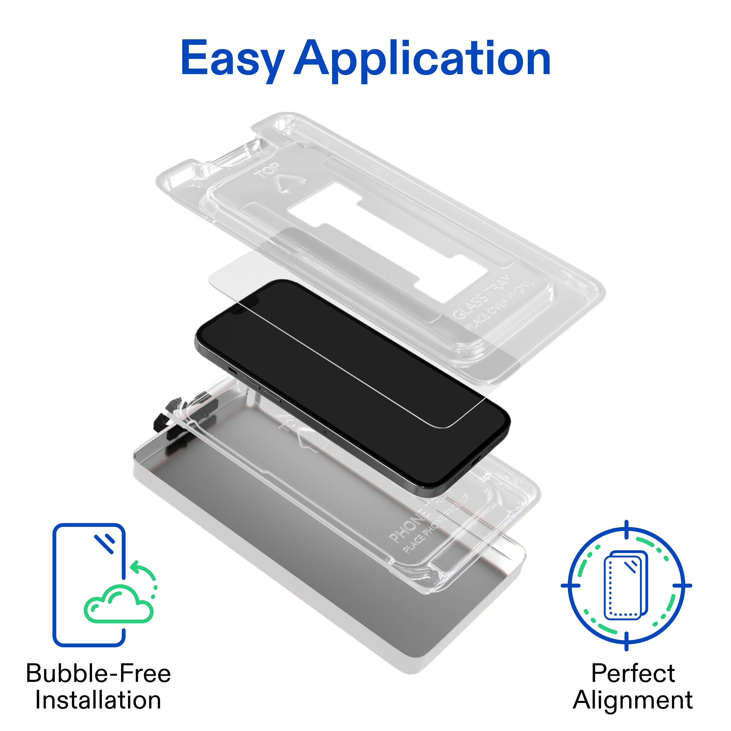 onn Corning Glass Screen Protector for iPhoneÂ® 11 and iPhoneÂ® XR, Made with Durable Glass by Corningâ„¢ for Ultimate Protection, Includes Easy Application Tray
