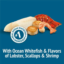 Ocean whitefish, lobster, scallop and shrimp shapes for cat treats