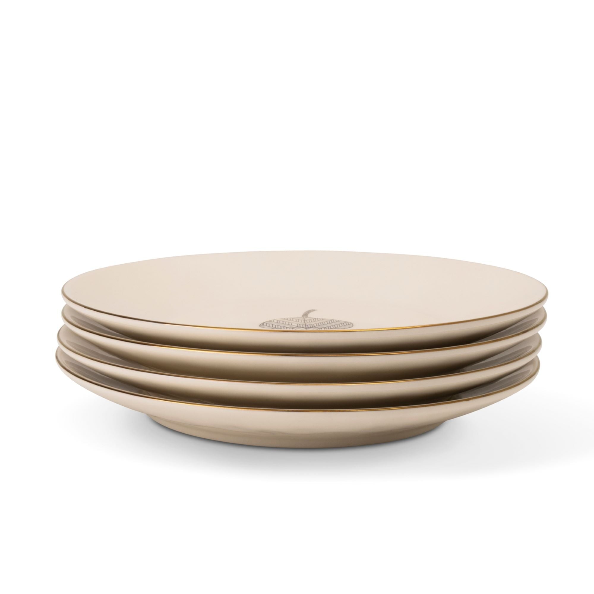 Thyme & Table 4 Pack Stoneware Dinner Plates, Red Leaf