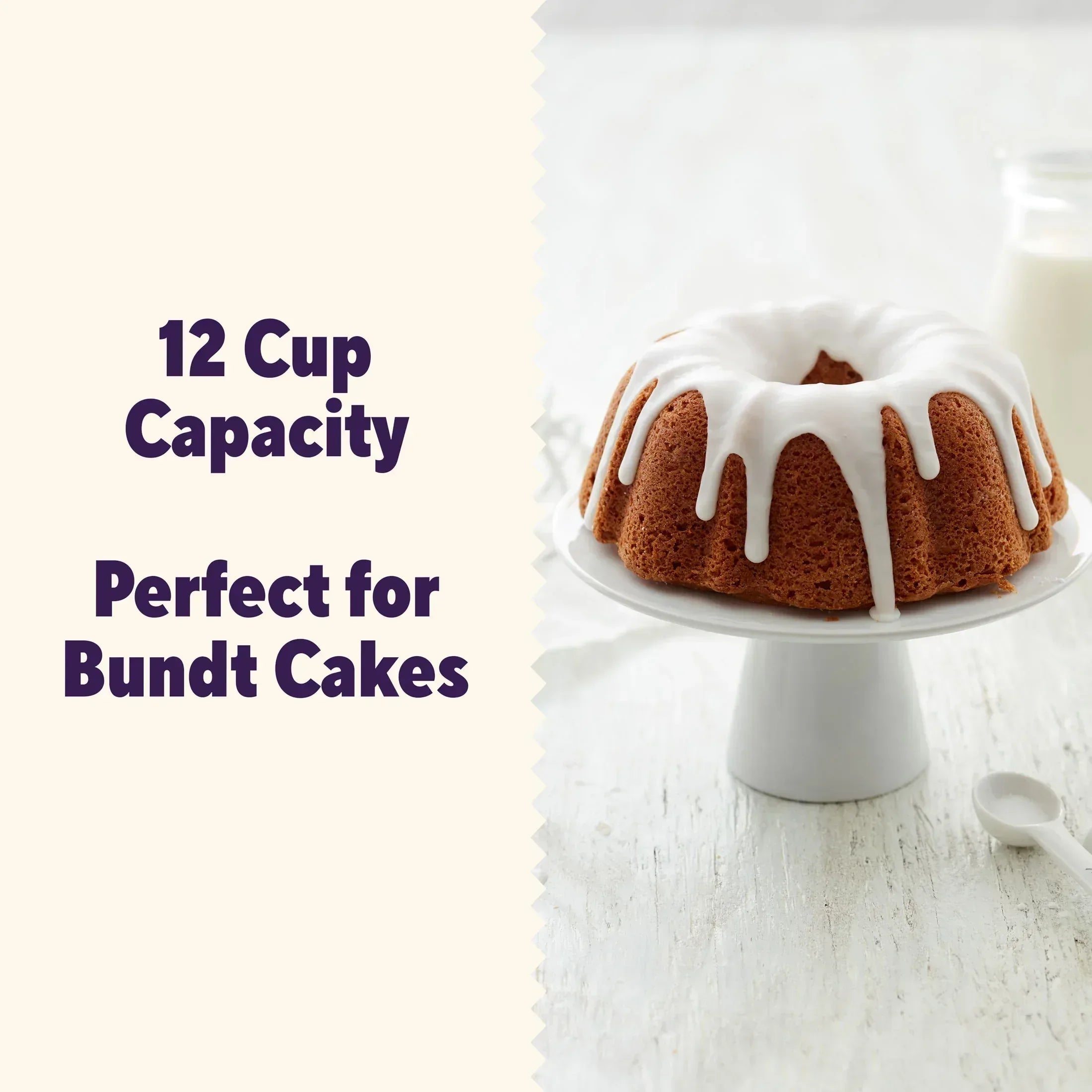 Wilton Everyday Non-Stick Bundt Cake Pan 9.51" Fluted Tube Baking Pan, Packaging May Vary