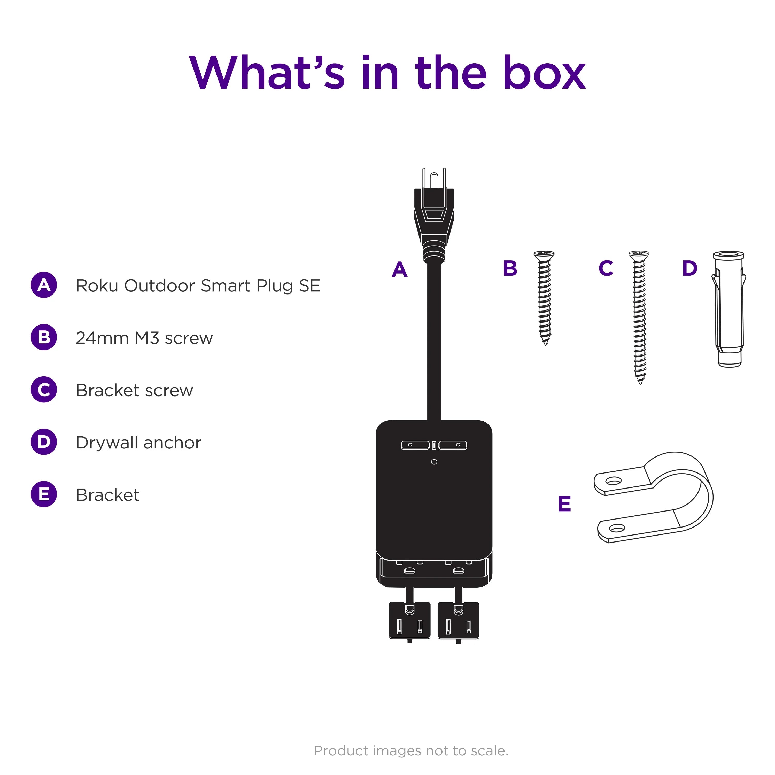 Roku Smart Home Outdoor Smart Plug SE with Custom Scheduling, Independent Outlets, and IP64 Weather Resistance - 15 Amps