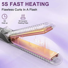 Airflow curling and straightening styler with ceramic heating plate in open view