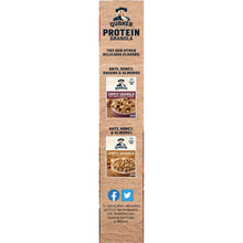 Quaker Protein Granola box side panel with product icons and branding
