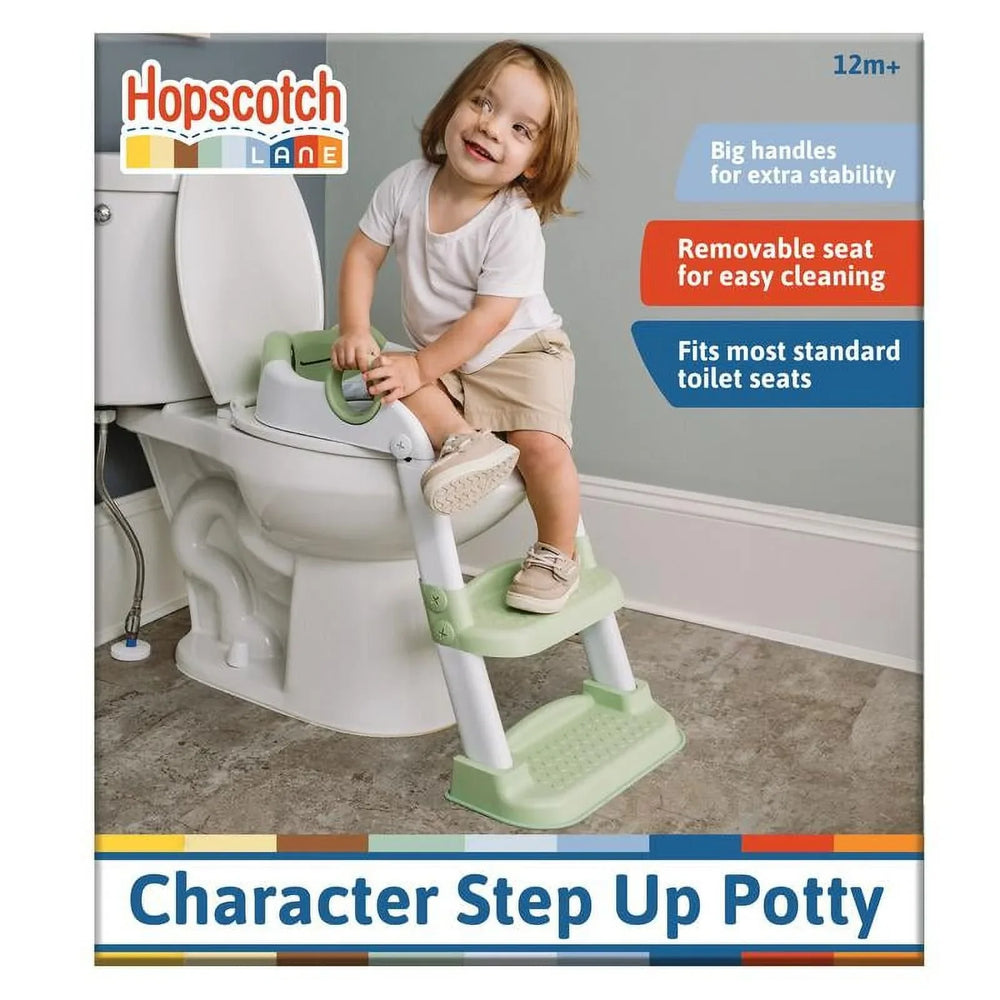 Hopscotch Lane Frog Character Step up Potty - Toddler Toilet Seat with Ladder, Children 12+ Months - USA MEGA SHOP