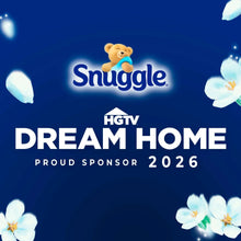 Snuggle Dream Home sponsor banner with HGTV and 2026 text
