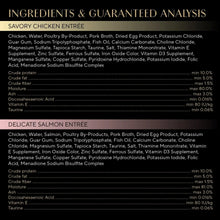Sheba kitten wet cat food ingredients & guaranteed analysis info panel