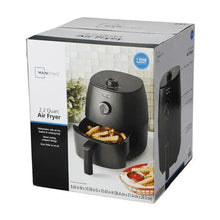 2.2 qt black air fryer retail box with product photo