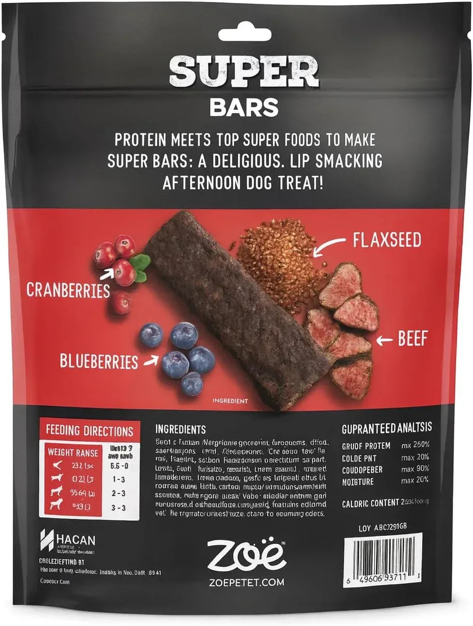 Zoe Super Bars Beef Recipe 2lb Bag