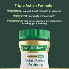 Nature’s Bounty Pre + Pro + Postbiotic Gummies for Digestive Health, Immune Support - Probiotic Gummies for Gut Health, Tropical Mango Flavor, 30 Ct