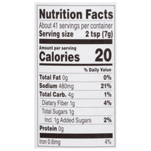 Taco seasoning blend nutrition facts panel showing calories 20 per serving