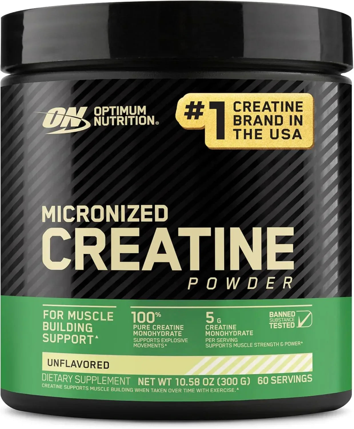 Optimum Nutrition, Micronized Creatine Powder, Unflavored, 1.32 lb (600 g)