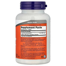 Dietary supplement bottle back label, 'Supplement Facts' amino acids