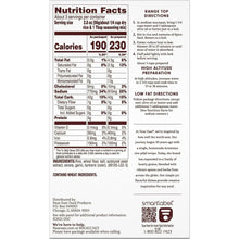 Nutrition Facts panel for rice pilaf mix, about 3 servings per container