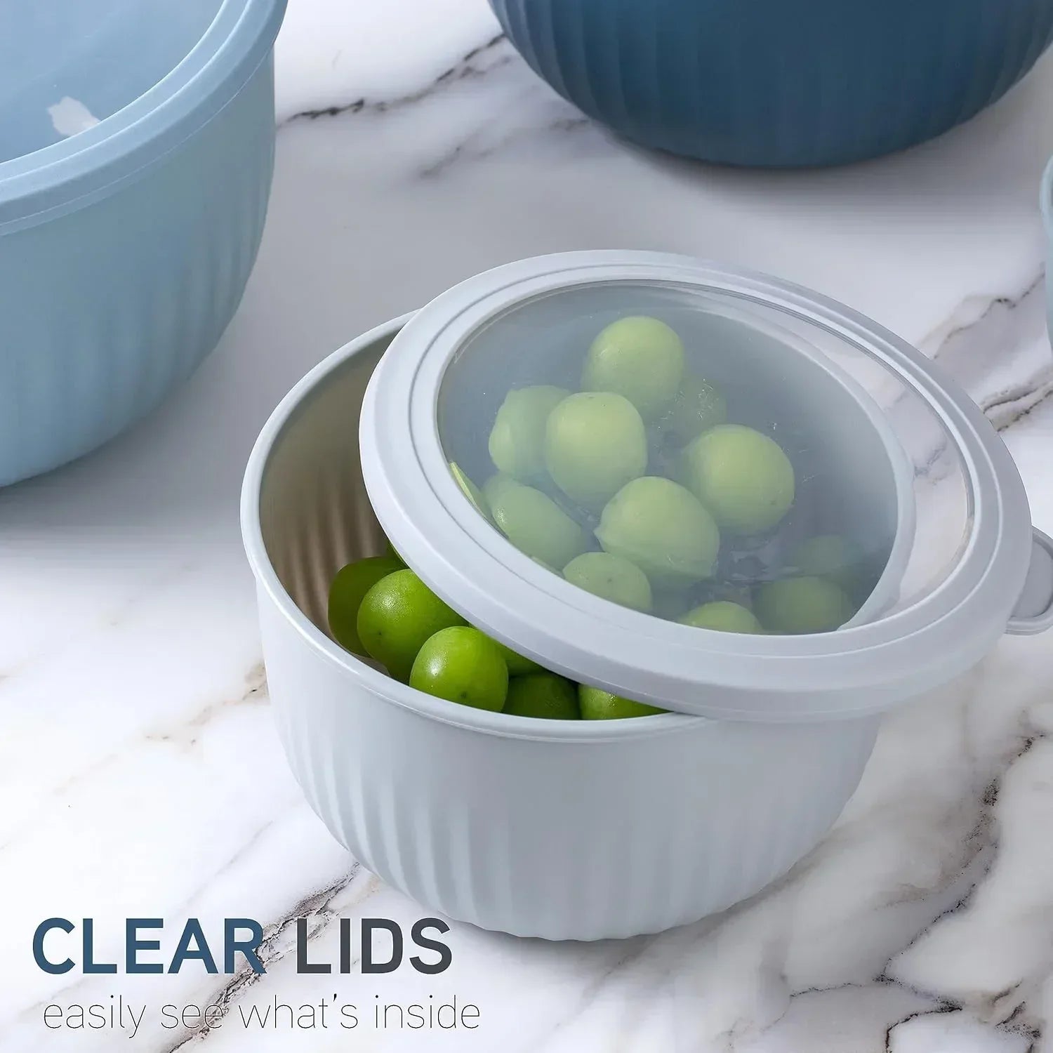 COOK WITH COLOR Meal Prep Containers Wide Mixing Bowls Food Storage Containers with Lids - USA MEGA SHOP