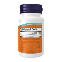 Zinc 50 mg supplement bottle back label with Supplement Facts and minerals