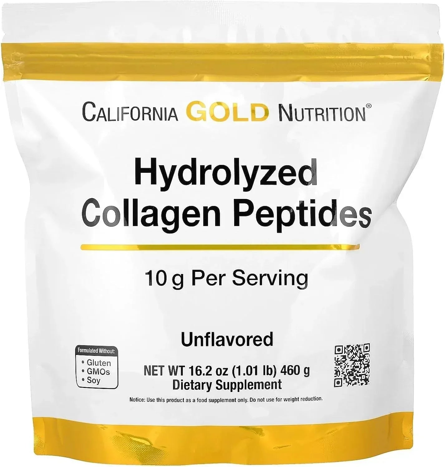 California Gold Nutrition Hydrolyzed Collagen Peptides, Type I & III, Unflavored, 7.05 oz (200 g)