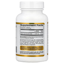 White supplement bottle with Vitamin C supplement facts label