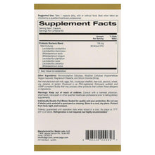LactoBif 30 probiotics supplement facts panel on the back label