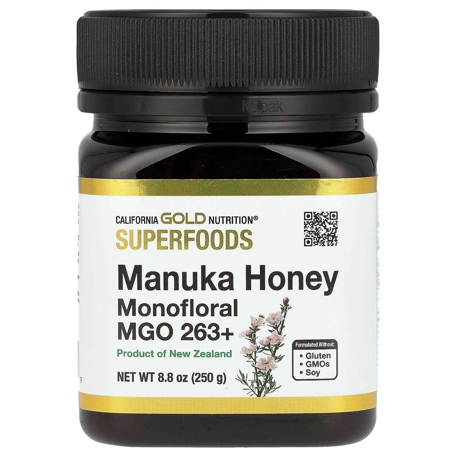 California Gold Nutrition, Superfoods, Manuka Honey, Monofloral, 8.8 oz (250 g)