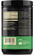 Optimum Nutrition creatine powder container back label with directions panel